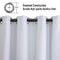 100% Blackout Shield Linen Curtains Room Darkening Siding Door Curtains, Extra Wide Thermal Insulated Patio Door Curtains Blackout Curtains for Bedroom/Living Room(W100 x L108 1 Panel, White)