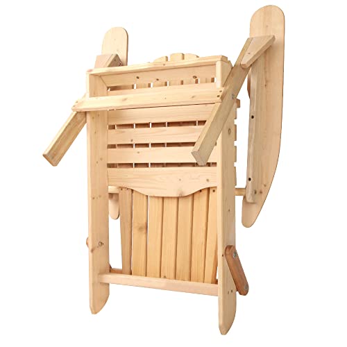 Gardeon Beach Chair 2pcs Wooden Folding Outdoor Chairs Camping Adirondack, Patio Furniture Lounge Armchair Garden Pool Backyard Picnic Hiking Fishing Wood Weather-Resistant Natural