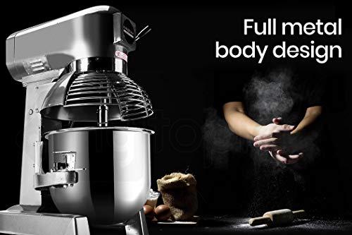 EuroChef 20L Planetary Food Mixer Commercial Stand Vertical Food Dough Mixer Machine, Floor Model