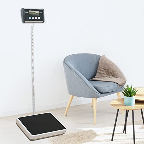 SIKE Professional Digital Floor Medical Scale, Portable - Easy to Read Digital Display - Heavy Duty - Home, Hospital & Physician Use - Pound & Kilogram Settings - 12" x 12.5" Platform - 550 lb Limit