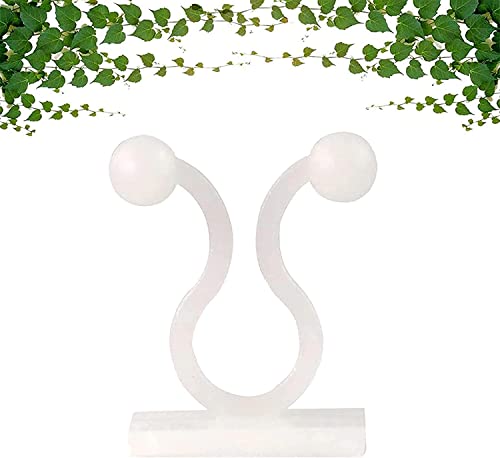 100PCS Invisible Wall Vines Fixing Clips Plant Climbing Holder Fixer Self-Adhesive Fixture Wall Sticky Hook Plant Support Binding Clip Vines Holder