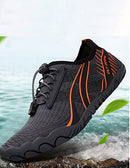 Water Shoes Non-Slip Barefoot Aqua Socks Shoes for Swimming Diving Kayaking Yoga(9518grey,9.5 US)