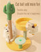 UPET Cat Tree 67cm Tall Cactus Cat Tower with Hanging Ball Scratching Posts Unique Cute Kitten Claw Scratcher Cat Tower with Soft Perche and Fully Wrapped Sisal Scratching Post for Indoor Cats Kittens