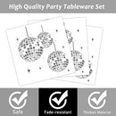 96 Pieces 70's Disco Party Tableware Set 70s Disco Birthday Party Supplies Silver Disco Ball Party Paper Plates Cocktail Napkins Forks for 24 Guests 80s 90s Dance Hip Hop Baby Shower Party Decorations