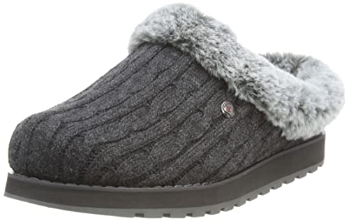 BOBS from Skechers Women's Keepsakes Ice Angel Chocolate/Natural Slipper 6 M US, Charcoal, 6