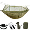 Anti-roll Double Hammock Camping Hammock - Double Hammock with Removable Mosquito Net Portable Hammocks for Trees with Adjustable Tree Straps for Travel, Camping