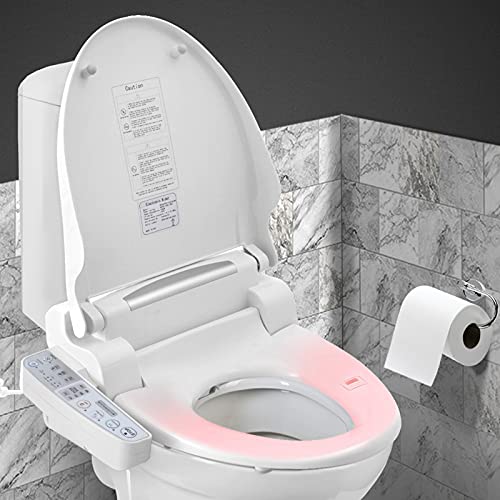 Cefito Bidet Toilet Seat, Electric Portable Toilets Cover Smart Wash Clean Seats Spray Set Home Travel Bathroom Attachment, with Self-Cleaning Nozzle Adjustable Temperature Position White