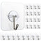 8 Pack Adhesive Sticky Wall Hooks, Transparent Reusable Seamless Hooks 13lb Max, Waterproof and Oilproof for Bathroom Kitchen Heavy Duty Self Adhesive