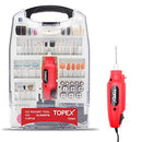 TOPEX 110PCS 12V Mini Grinder Electric Rotary Tool Polishing Drilling Kit Set Multi Acces