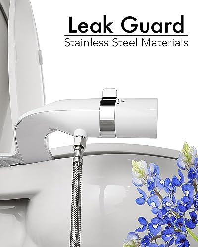 Toilet Bedette, Ultra-Slim Bidet Attachment for Toilet Dual Nozzle (Feminine/Posterior Wash) Hygienic Bidets for Existing Toilets, Adjustable Water Pressure Cold Water Sprayer Baday