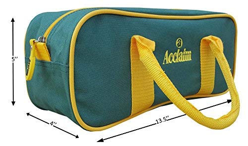 (Bottle/Yellow) - Acclaim Amble Nylon Three Bowl Level Lawn Flat Green Short Mat Locker Bowls Bag