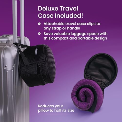 Cabeau Evolution Cool Travel Pillow- The Best Air Circulating Head and Neck Memory Foam Cooling Travel Pillow - Black