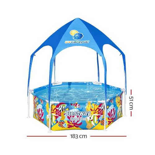 Bestway Swimming Pool Above Ground Plays Kids Steel Pro™ Mist Shade Pools