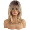 Blonde Wigs Women Long Curly 18 inch Light Blonde Hair Wigs Synthetic Layered Long For White Women Girls With Dark Roots