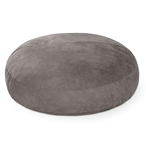 Jaxx 6 Foot Cocoon - Large Bean Bag Chair for Adults, Charcoal
