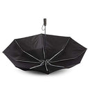 Totes Titan Compact Travel Umbrella ? Ultimate Windproof Waterproof and UV Sun Protection Lightweight and Durable Construction One Touch Automatic Open/Close Black