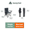 SUNNYFEEL Oversized Folding Camping Chair, Heavy Duty Supports 300 LBS, Portable Chairs for Outdoor Lawn Beach Camp Picnic, Padded Gray