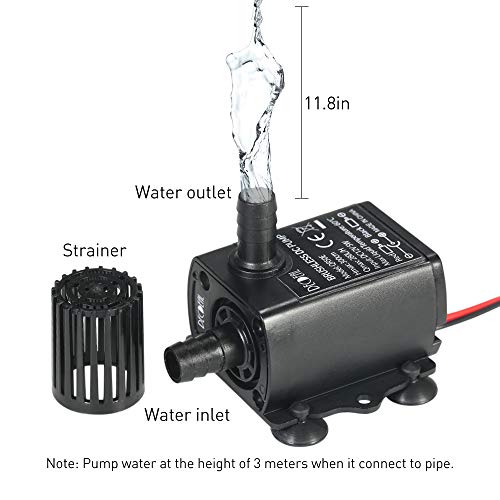 ZIEM Ultra-Quiet Mini USB DC5V 4.8W 300L/H Lift 300cm Brushless Water Pump Waterproof Submersible Fountain with Flow Adjustment Function