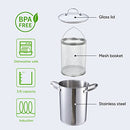 Kerilyn Deep Fryer Pot, 5L Stainless Steel Frying Pot With Basket, Fish Fryer With Transparent Lid, For Kitchen French Fries, Chicken Etc.