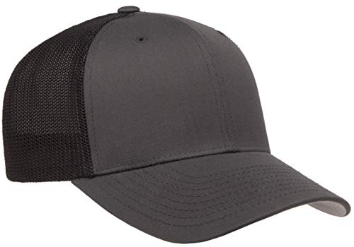 Flexfit Men's Trucker Mesh Cap, Charcoal/Black, One Size