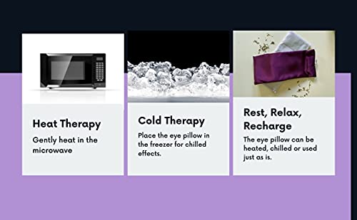 Zen Nation Yoga Eye Pillow- Lavender and Flaxseed - Includes Washable Cover - for Dry Eyes, Yoga, Relaxation, Sleep, Stress Relief, Aromatherapy. All Natural