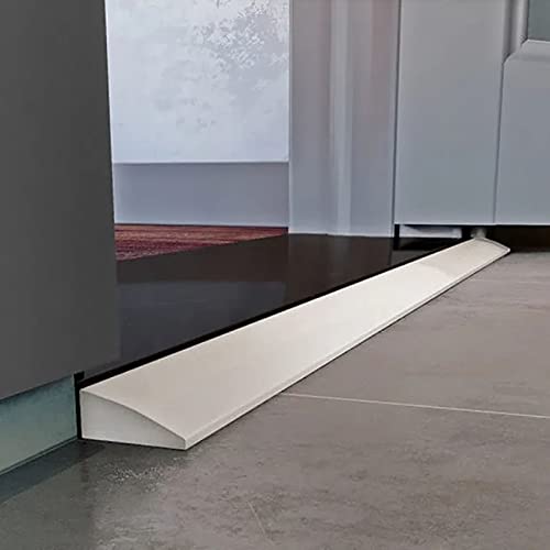 Solid Silicone Indoor Threshold Ramps, Rise Curb Ramp Portable Wheelchair Ramps Kerb Ramp, Portable Free Cut for Sweeping Robot/Bicycles/Disabled Chair,80x2x1.2cm(31.5x0.8x0.5inch)