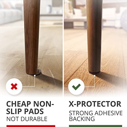 Non-Slip Furniture Grippers X-PROTECTOR 36 pcs - Premium 25 mm Furniture Pads - Best Self-Adhesive Rubber Feet for Furniture Feet - Ideal Non-Skid Furniture Floor Protectors to Keep Furniture in Place!