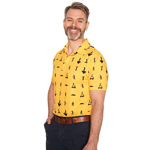Royal & Awesome Funny Golf Shirts for Men, Golf Polos for Men, Crazy Golf Shirts for Men, Men at Work, Large
