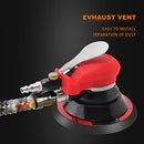 ZFE 5inch/6inch Random Orbital Air Palm Sander Air Random Orbital Sander Vacuum 6" 150mm Pad Hand Power Tool Polisher Grinding Sanding Tools for Auto Body Pneumatic Hose