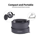 Fire-Maple Feast 2 Camping Cookware Set | Outdoor Cooking kit with Pot Kettle Pan Bowls and Spatula | Kitchen Utensils for 1 to 3 People Backpacking Trekking Hiking Fishing Picnic