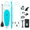 Inflatable SUP Stand Up Paddle Board, Inflatable SUP Board, iSUP Package with All Accessories (All Round Primary-Turquoise Green-10' x 32'' x 6'')