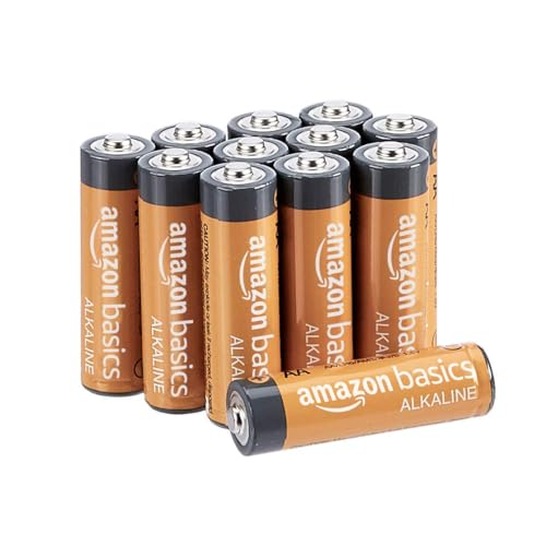 Amazon Basics 12-Pack AA Alkaline High-Performance Batteries, 1.5 Volt, 10-Year Shelf Life