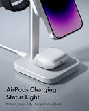 ESR 3-in-1 Wireless Charging Set(HaloLock), Magsafe Charger, Made for Apple Watch, Portable Magnetic Charger, Fast Charging for iPhone 14/13/12 Series, AirPods Pro/3/2, White