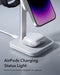 ESR 3-in-1 Wireless Charging Set(HaloLock), Magsafe Charger, Made for Apple Watch, Portable Magnetic Charger, Fast Charging for iPhone 14/13/12 Series, AirPods Pro/3/2, White