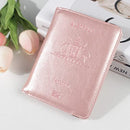 Passport Holder Travel Bag Cover Case, T Tersely Leather RFID Blocking Travelling Wallet Holder ID Credit Business Cards Cover Case for Boarding Passes (Rose Gold)