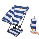 WILD AUSSIE Compact Folding Camping Chair | Hiking & Backpacking Chair | Portable & Durable | 120kg Capacity (Navy & White Stripes)