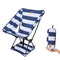 WILD AUSSIE Compact Folding Camping Chair | Hiking & Backpacking Chair | Portable & Durable | 120kg Capacity (Navy & White Stripes)