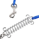 33 FT Dog Leads, Heavy Duty Dog Tie Out Cable Sturdy Long Line Lead for Dogs Training Outdoor in Yard or Camping (Blue)