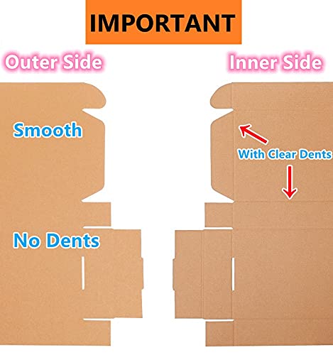 Corrugated Cardboard Shipping Boxes, 100x100x20mm (4"x4"x0.8") Small Parcel Boxes, Packaging Mailing Boxes for Business, Posting, Large Letter Packet Shipping, Storing or Gift(Pack of 10)