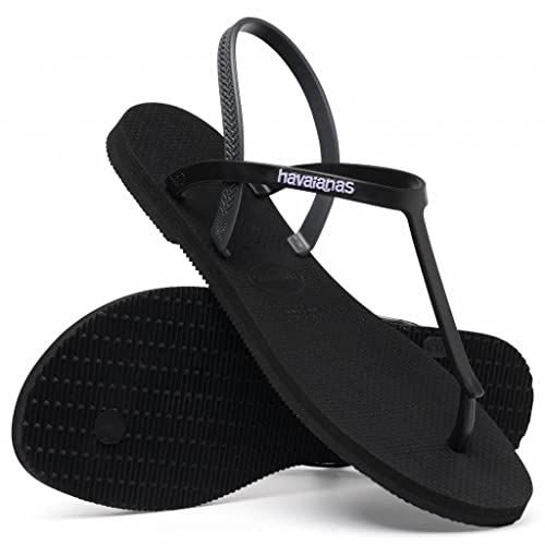 Havaianas Women's Paraty Flat Sandal, Black, 3 UK