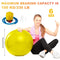 Jexine 6 Pcs Yoga Ball Exercise Ball PVC Stability Balance Yoga Ball Chair Quick Pump for Physical Workout Pregnancy Home Office Gym Equipment (25.59 Inch, Yellow)