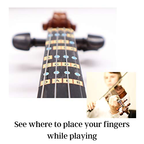 Fantastic Finger Guide for Violins Kids/Adult Beginner | Stringed Musical Instruments | Fingerboard and Fretboard Stickers for Learning All Notes | Play or Fiddle, 4/4-Size