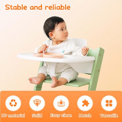 Baby High Chair Tray Compatible with Stokke Tripp Trapp Chair, Made with BPA-Free Plastic, Convenient to Use and Clean Smooth Surface More Suction Power