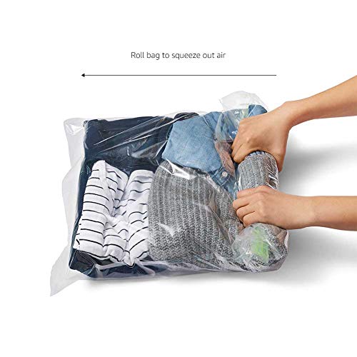 Amazon Basics Travel Rolling Compression Bags, No Vacuum, 8 piece