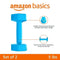 Amazon Basics Vinyl Hexagon Workout Dumbbell Hand Weight, 5-Pound/2.3 kg, Light Blue - Set of 2