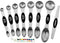 (Magnetic) - Spring Chef Magnetic Measuring Spoons Set, Dual Sided, Stainless Steel, Fits in Spice Jars, Set of 7