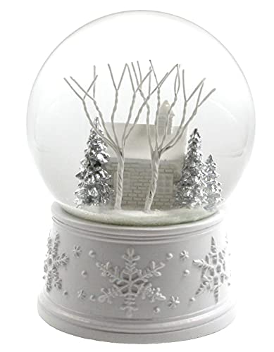 100MM White Christmas Snow Globe from The San Francisco Music Box Company