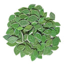 1.1LB Random Iridescent Leaves Ceramics Mosaic Tiles, Making Creative 3 Size Ceramic Mosaic Pieces for DIY Craft,Flowerpots, Vases, Cups, Garden Decor Mosaic Making Supplies (Green)