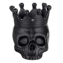 SUMNACON Resin Candle Holder for Table Home Decoration Candle Holder Candle Holder Skull Shape Decor for Christmas All Saints(Black)