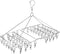 PELLUM Stainless Steel Clothes Drying Rack with 52 Clips, Drip Hangers Clothes Drying Rack Laundry Accessories,for Underwear Towel Scarves,Socks (52 PEG)